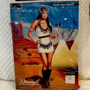 Sexy Halloween costume in original packaging.  “Native Knockout”